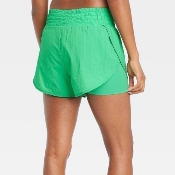 All In Motion Women’s Translucent Tulip Activewear Shorts XS Green - Picture 1 of 11